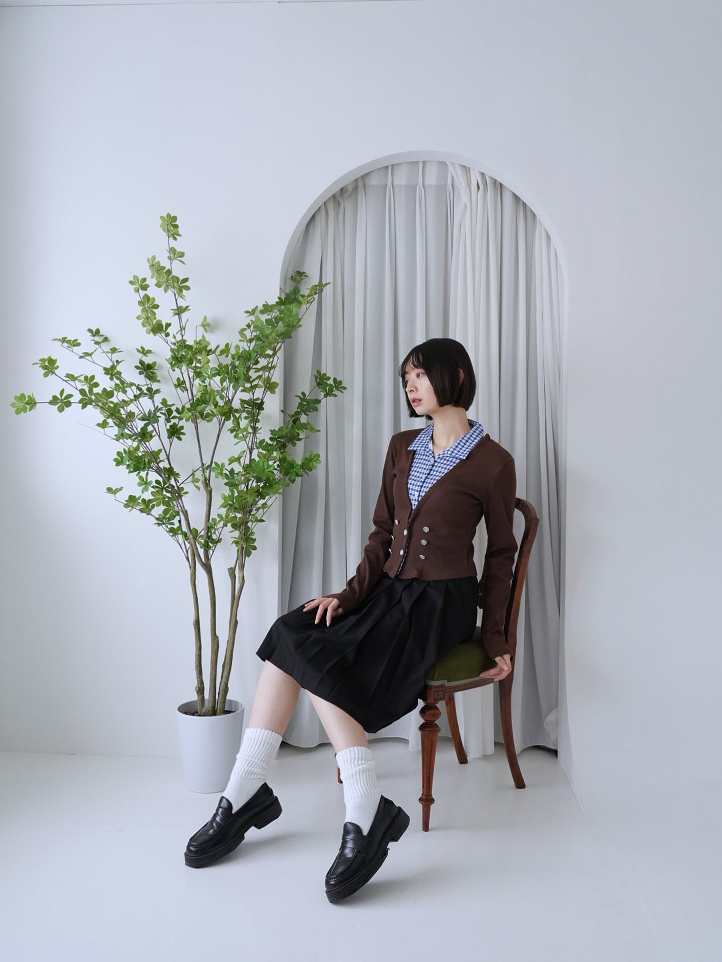 layered cropped jacket