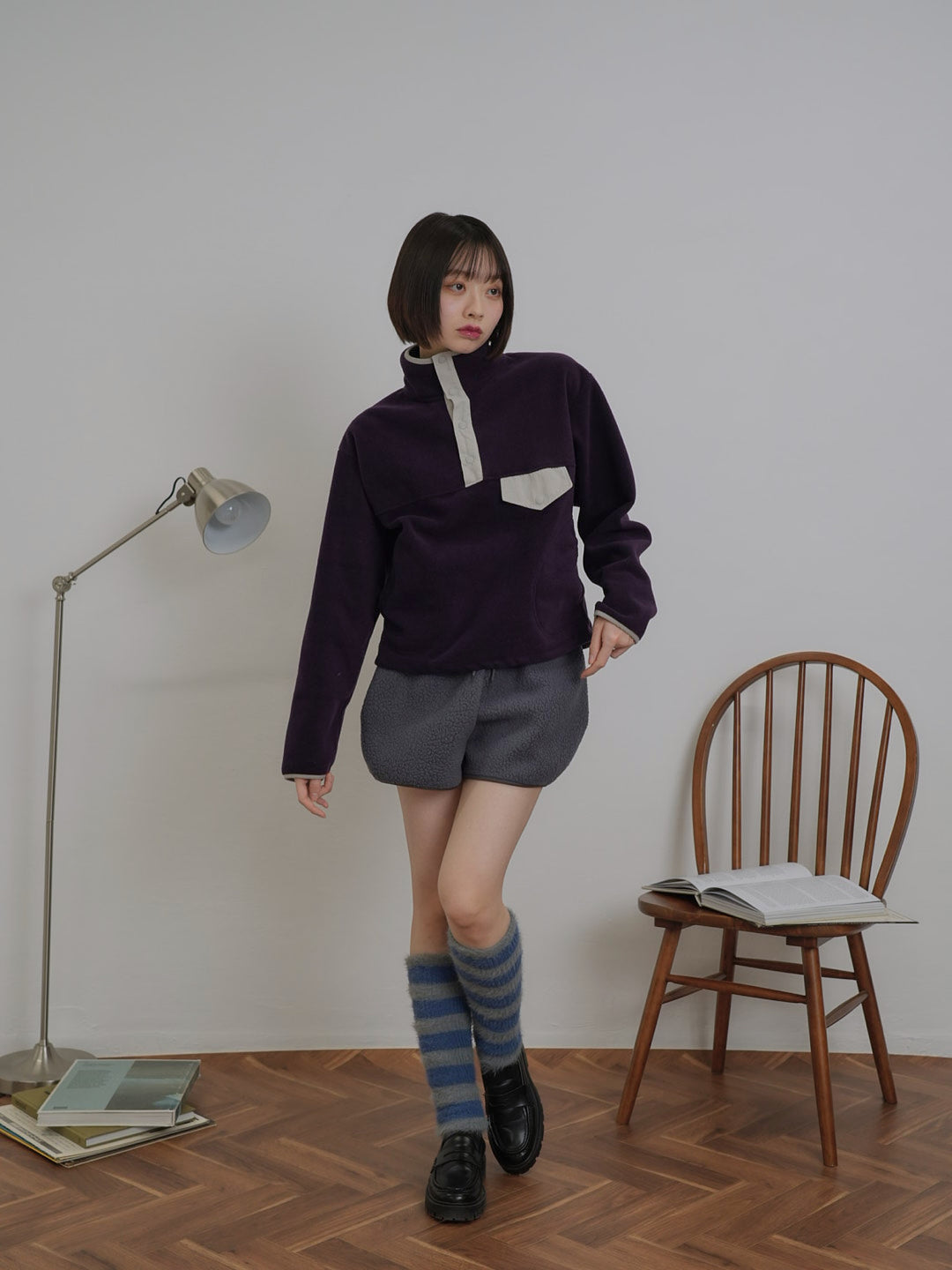 border knit leg warmer