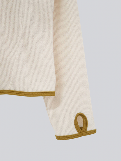 contrast trim ribbed foodie