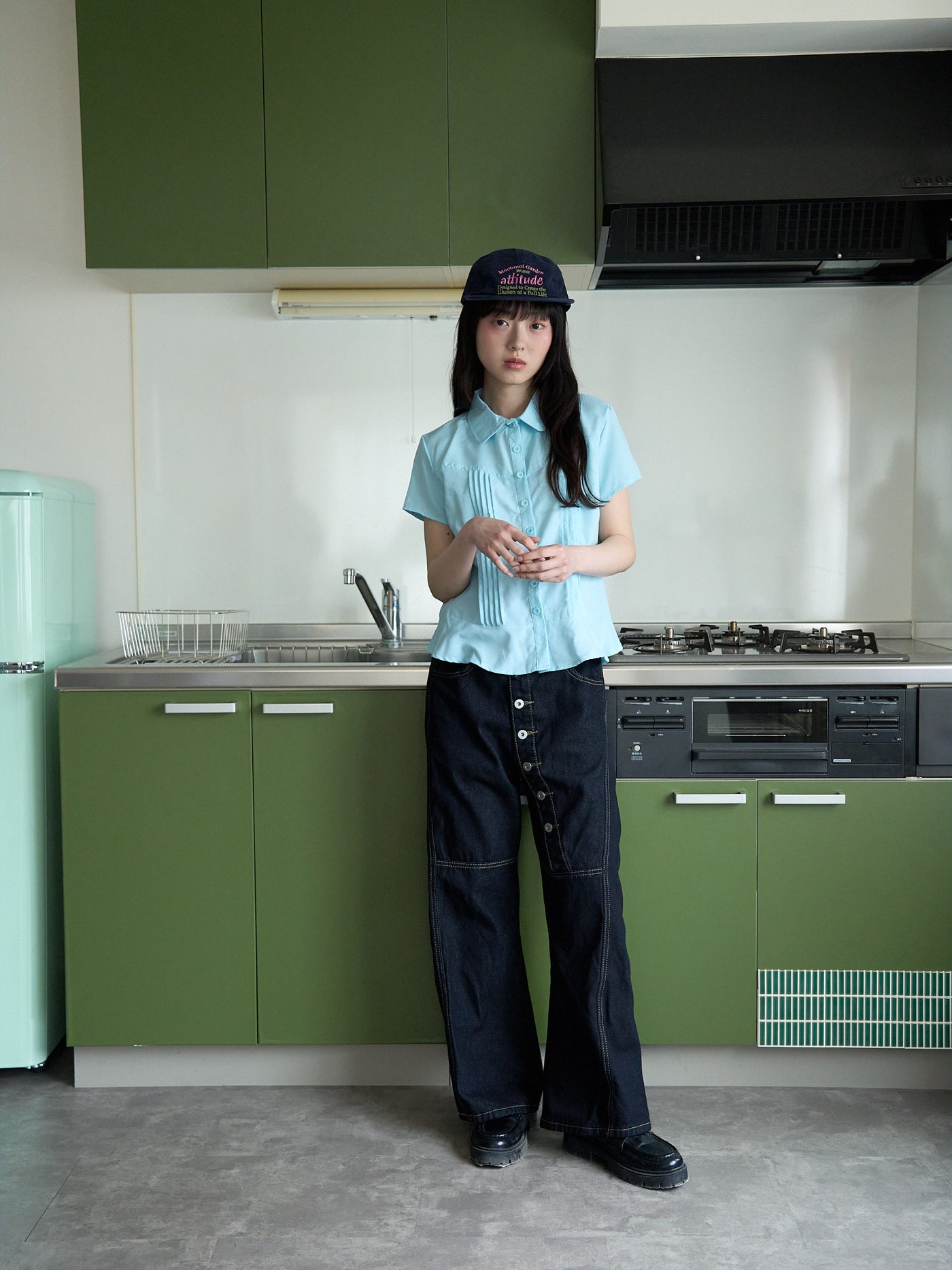 ピンタック 半袖シャツ 大人カジュアル レディース Uenui