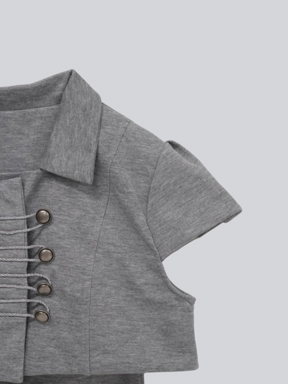 double button short jacket