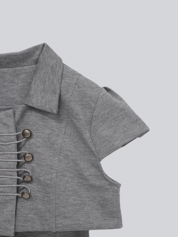 double button short jacket