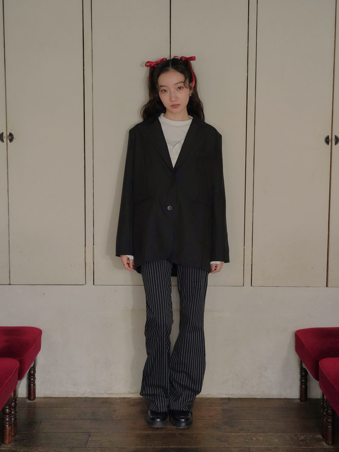 diagonal back slit jacket 【 11/6 19:00 発売予定 】