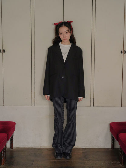 diagonal back slit jacket