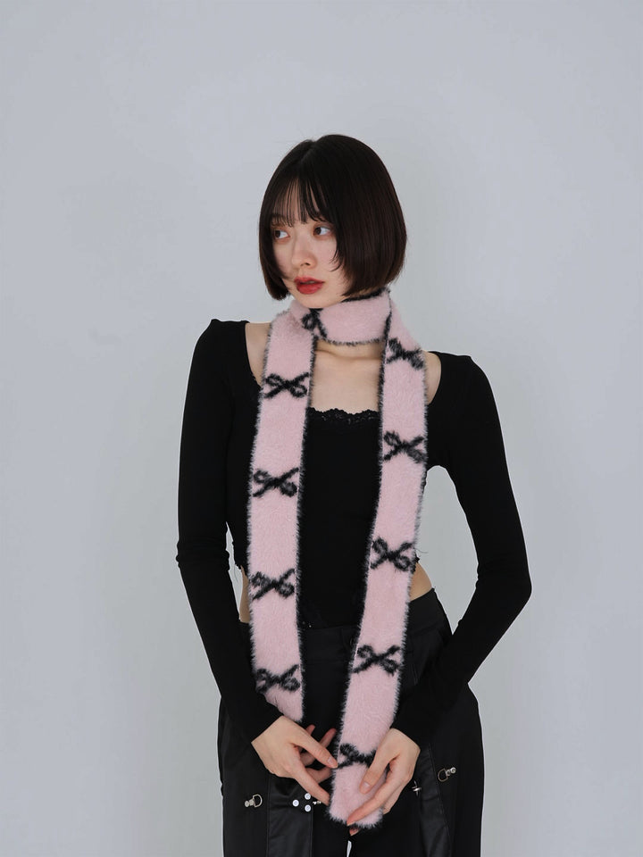 ribbon fur scarf