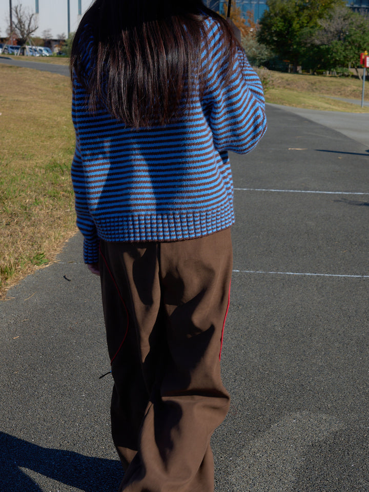 border knit zip hoodie 【 12/11  新色追加 】