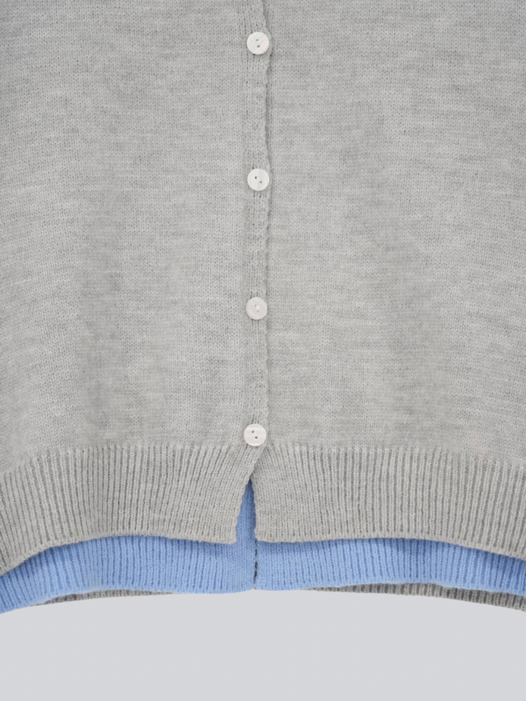 layered knit cardigan