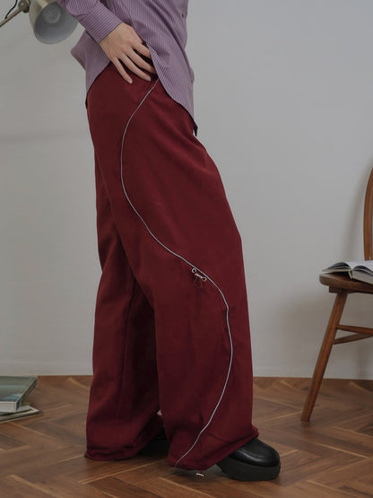 stitch line wide pants