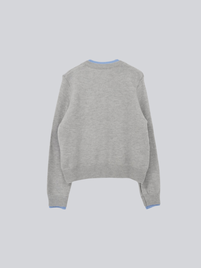 layered knit cardigan