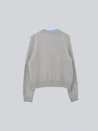 layered knit cardigan