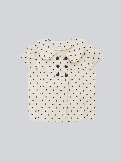 dot button blouse