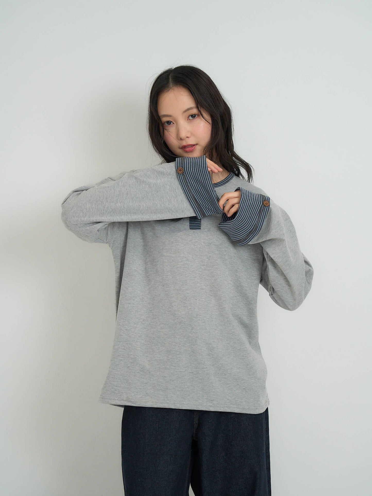 border henley long sleeve tee