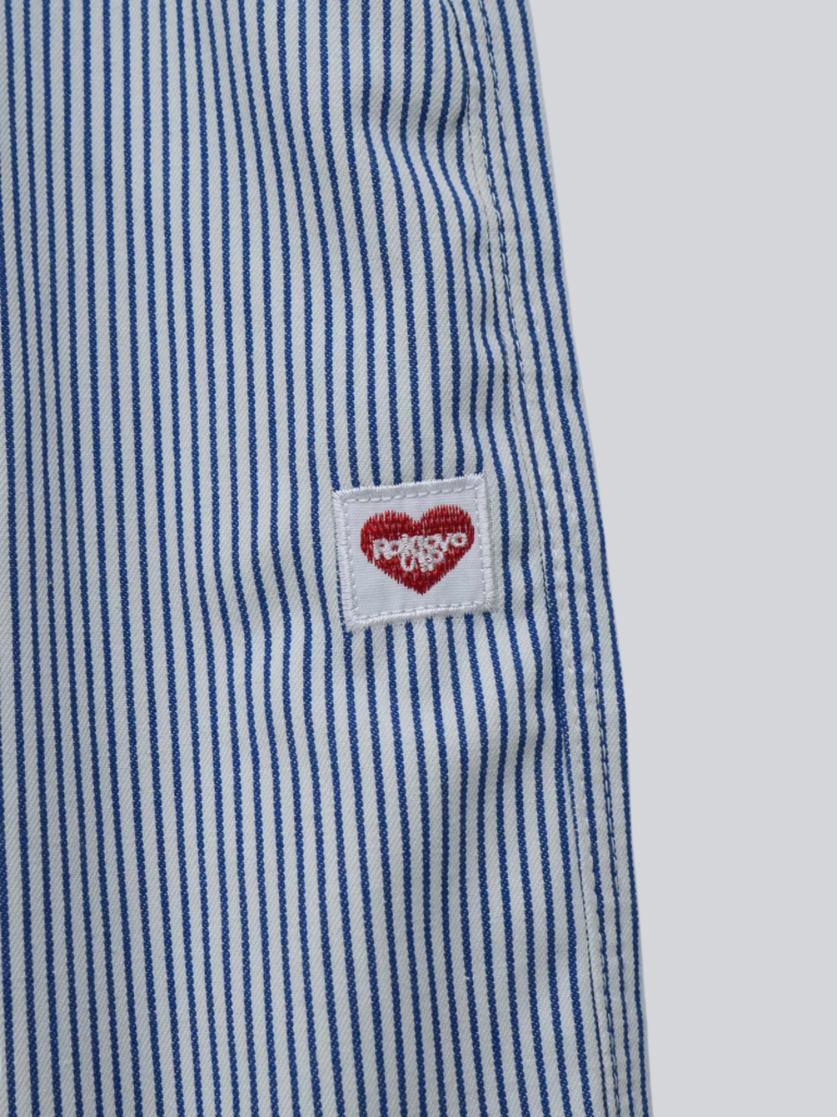 stripe wide loose pants