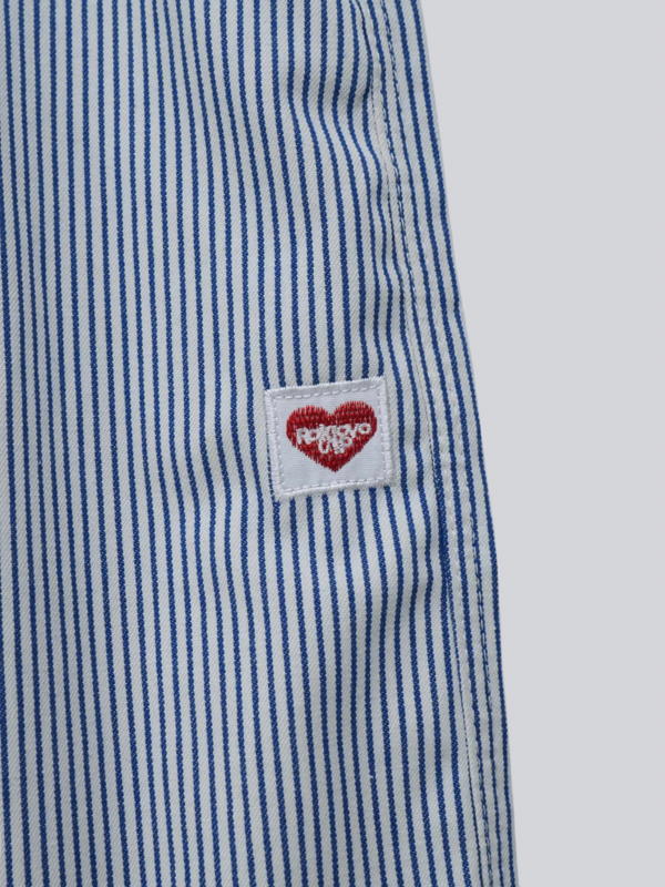 stripe wide loose pants