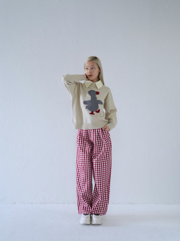 【 10月上旬発送予定 】duck knit sweater