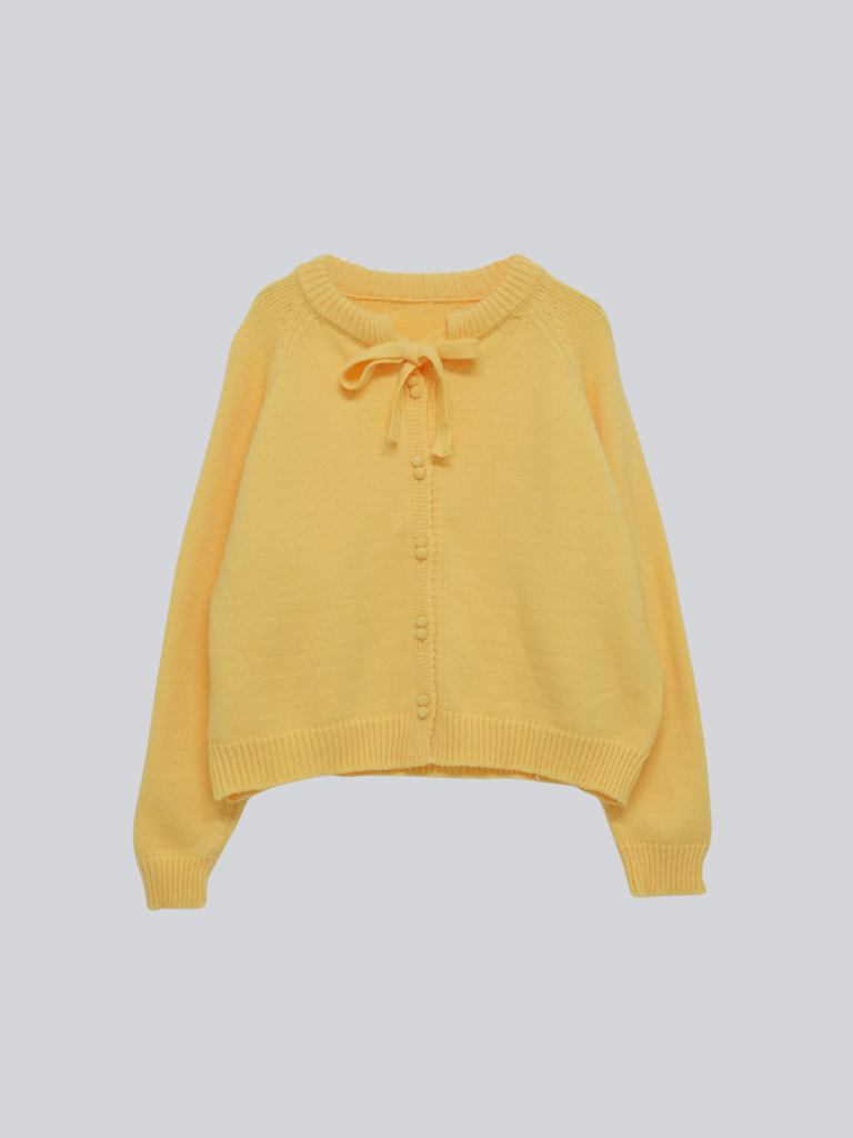 ribbon tie knit cardigan 【 11/6 19:00 発売予定 】