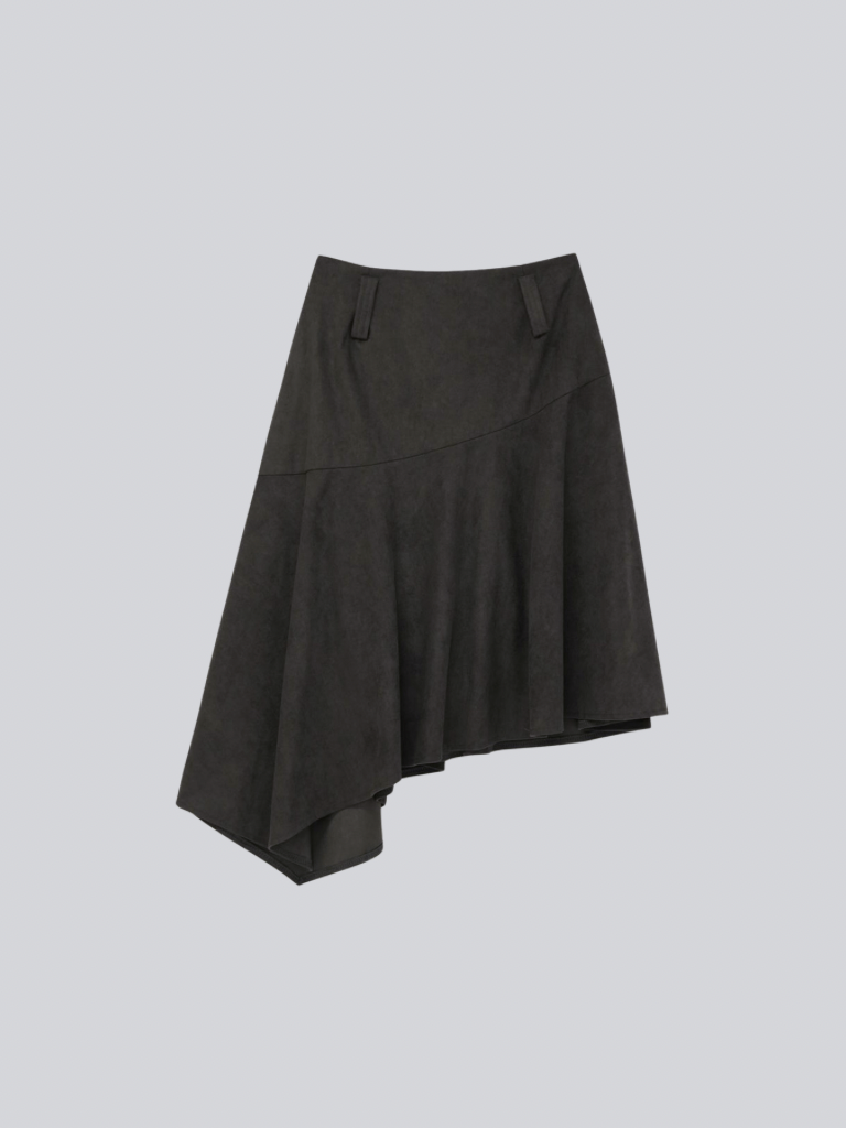 suede asym skirt