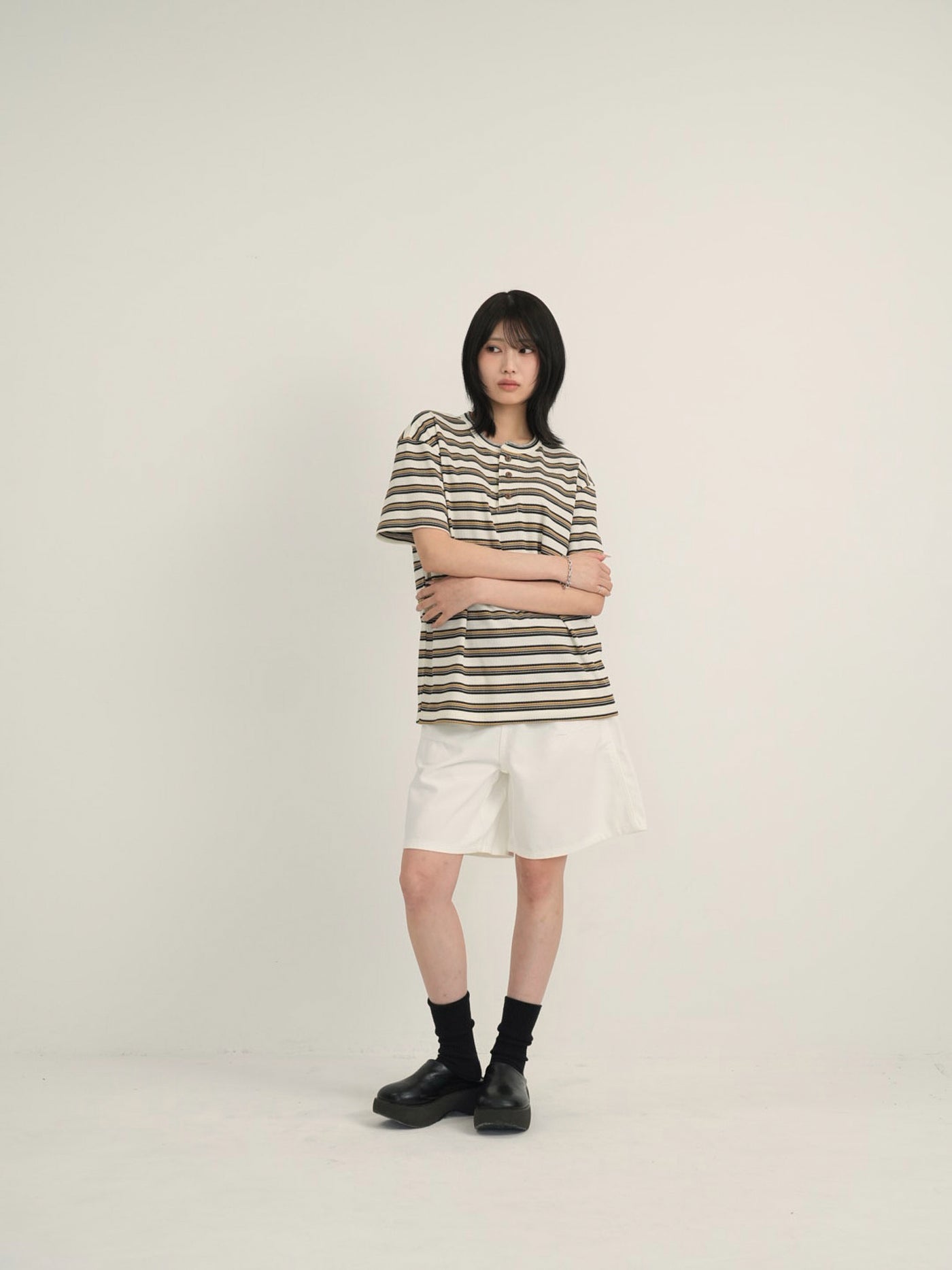 waist check cargo half pants