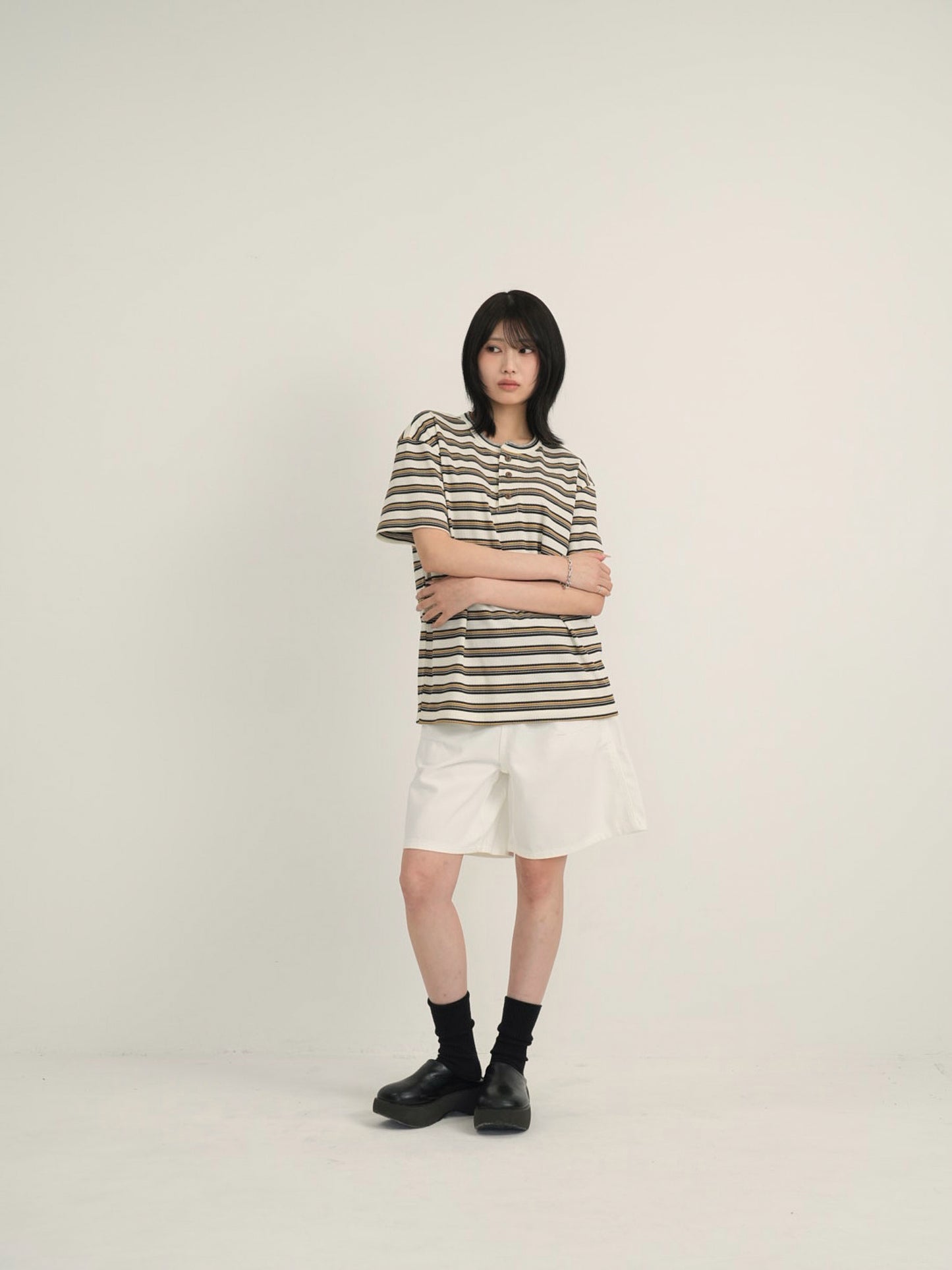 waist check cargo half pants