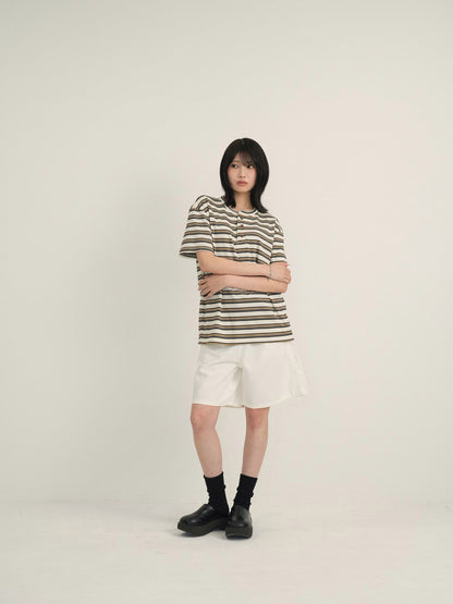 waist check cargo half pants
