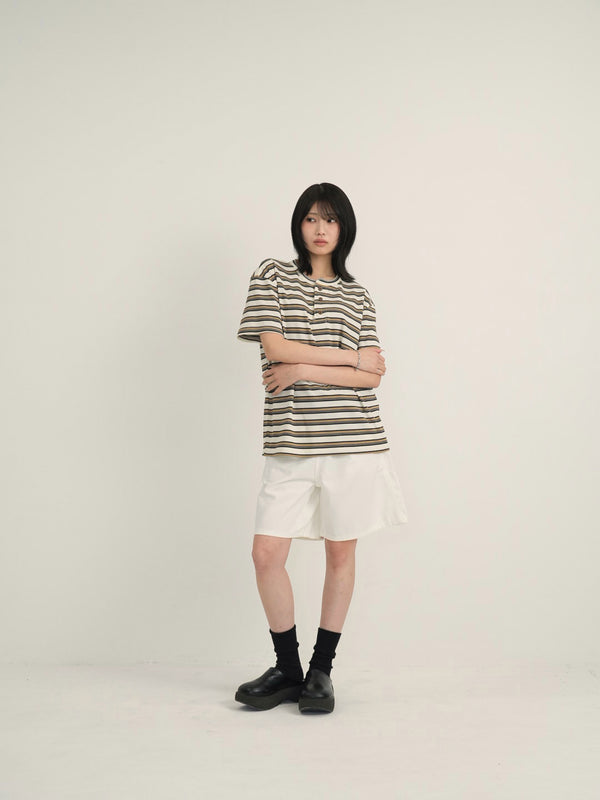 waist check cargo half pants