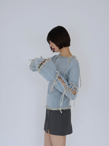 ribbon detail knit top