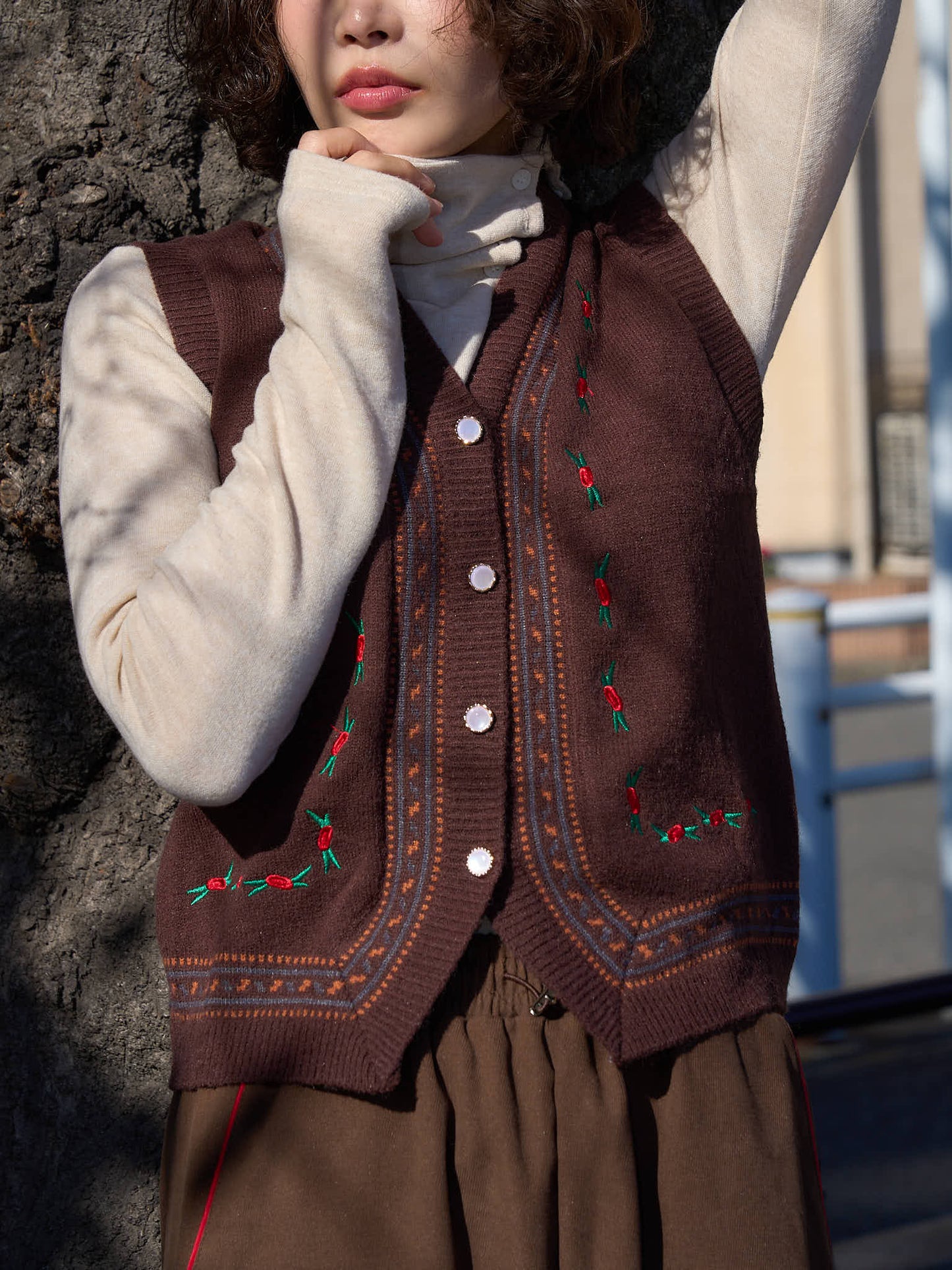 retro knit vest