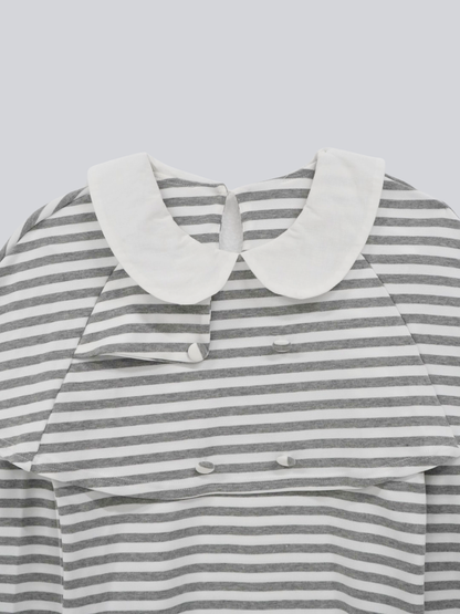 border doll collar cape sleeve top