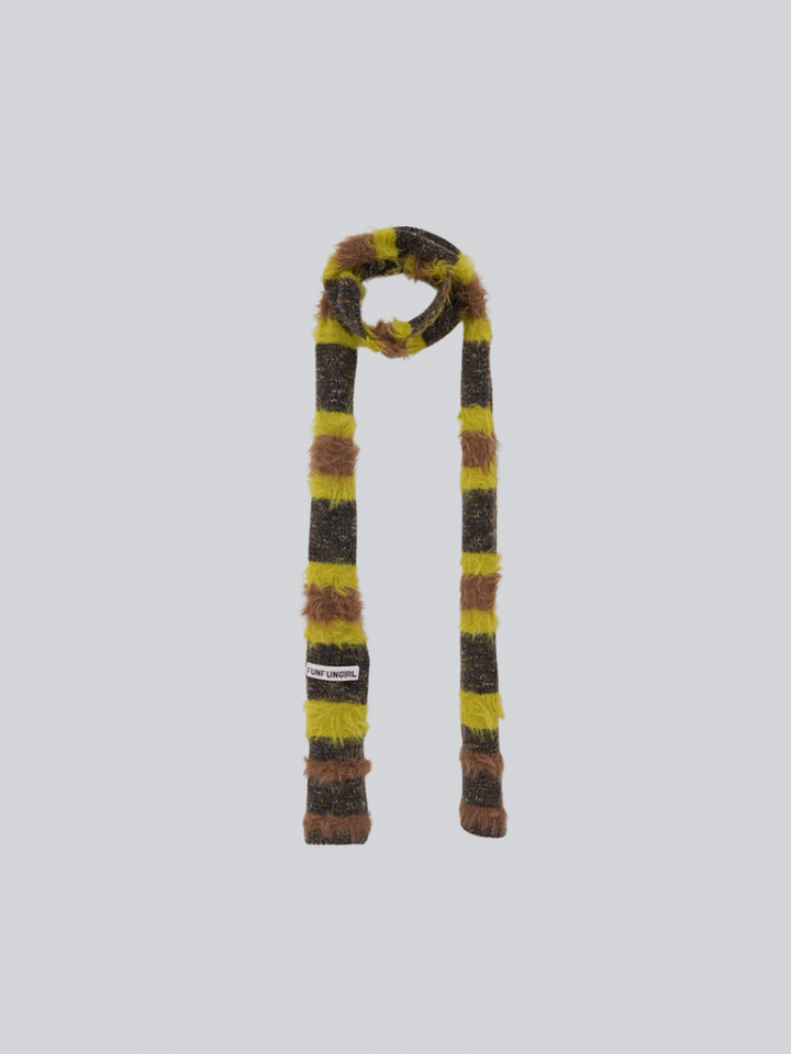 furry stripe knit muffler【 1/15 発売 】