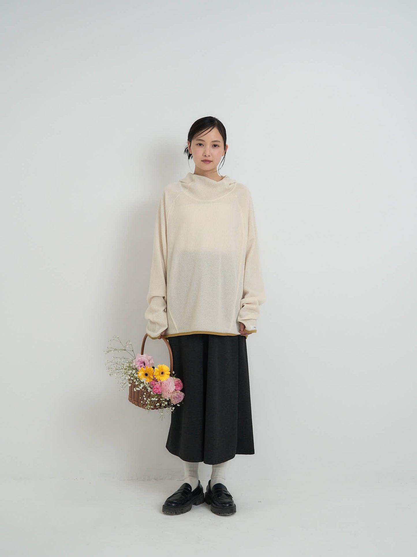 contrast trim ribbed foodie