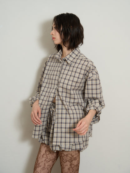 check shirt set