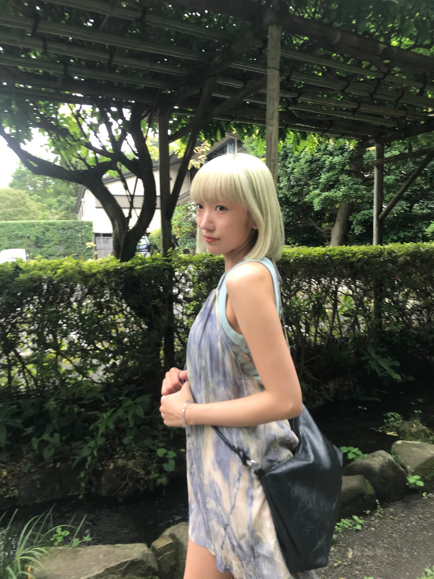 marble camisole mini one piece