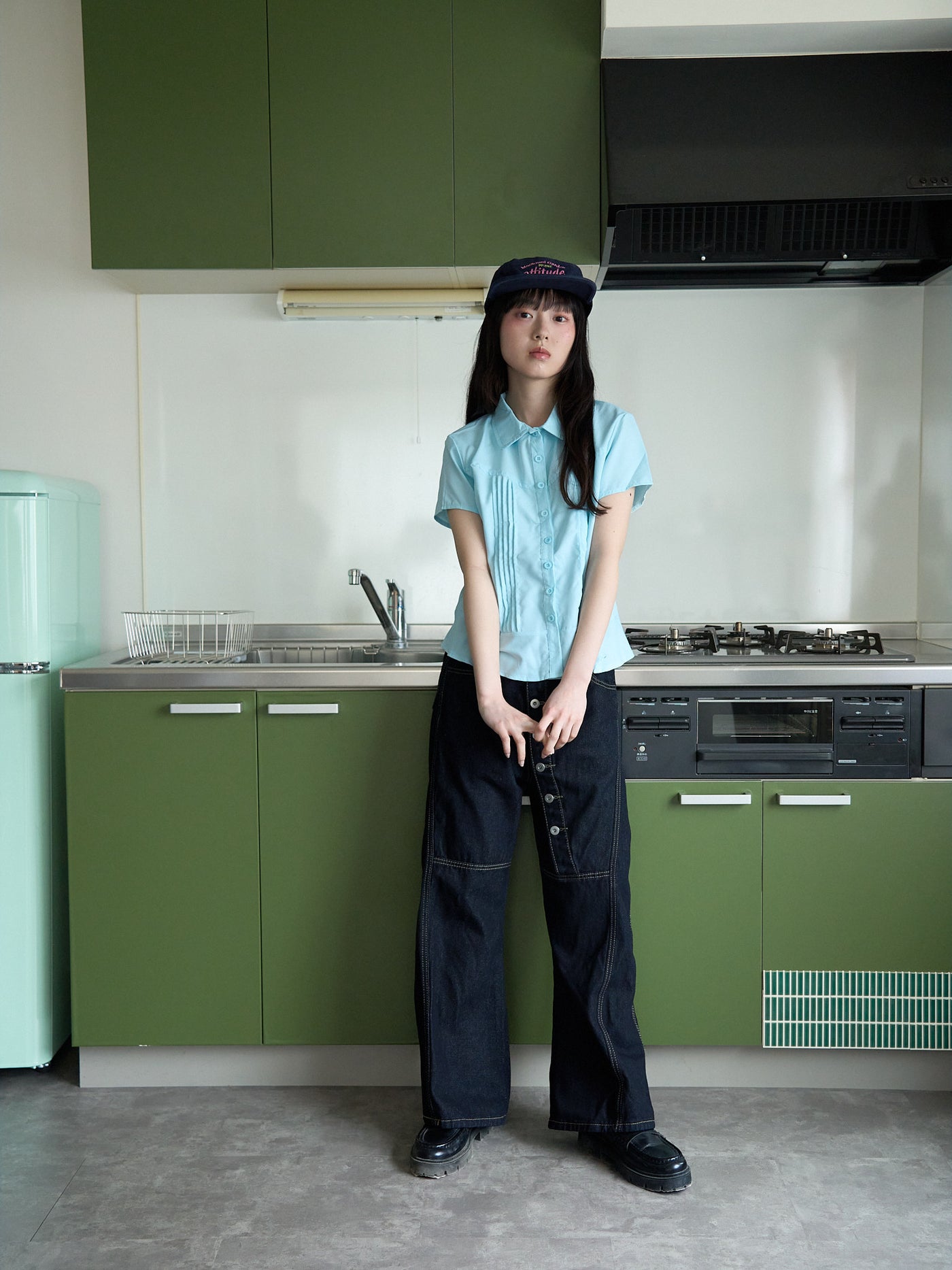 ピンタック 半袖シャツ 大人カジュアル レディース Uenui