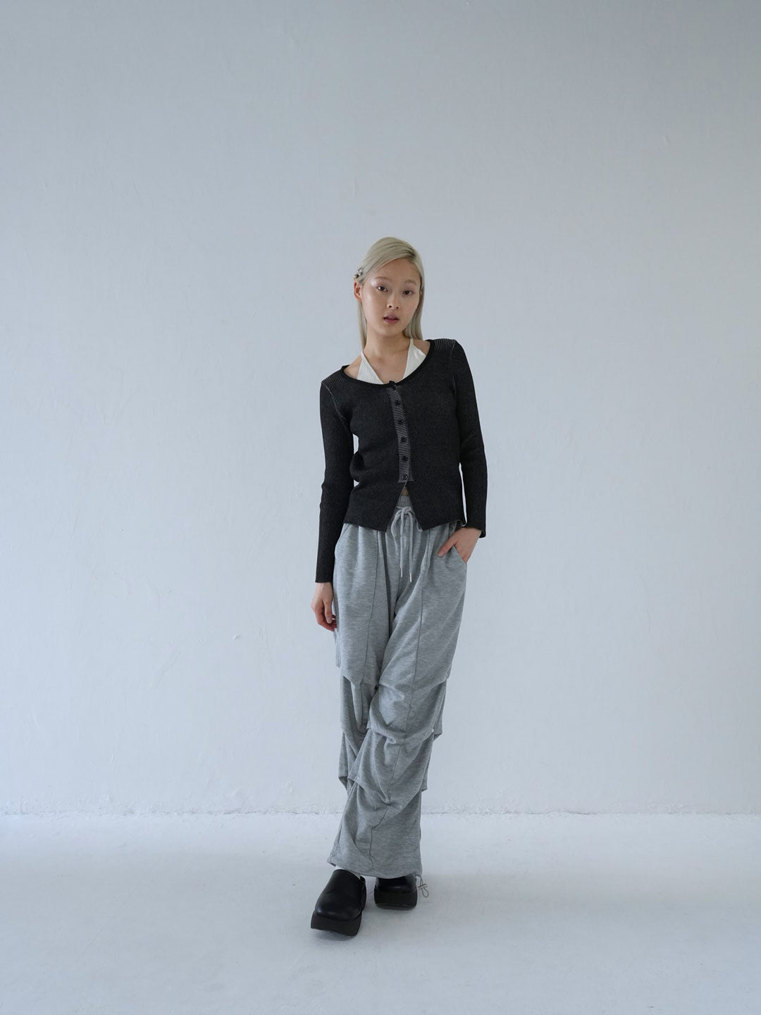 【 10月上旬発送予定 】layered rib knit top