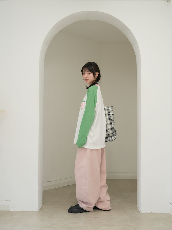 wide color pants