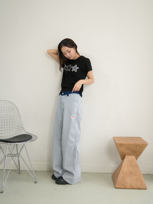 star patch tee