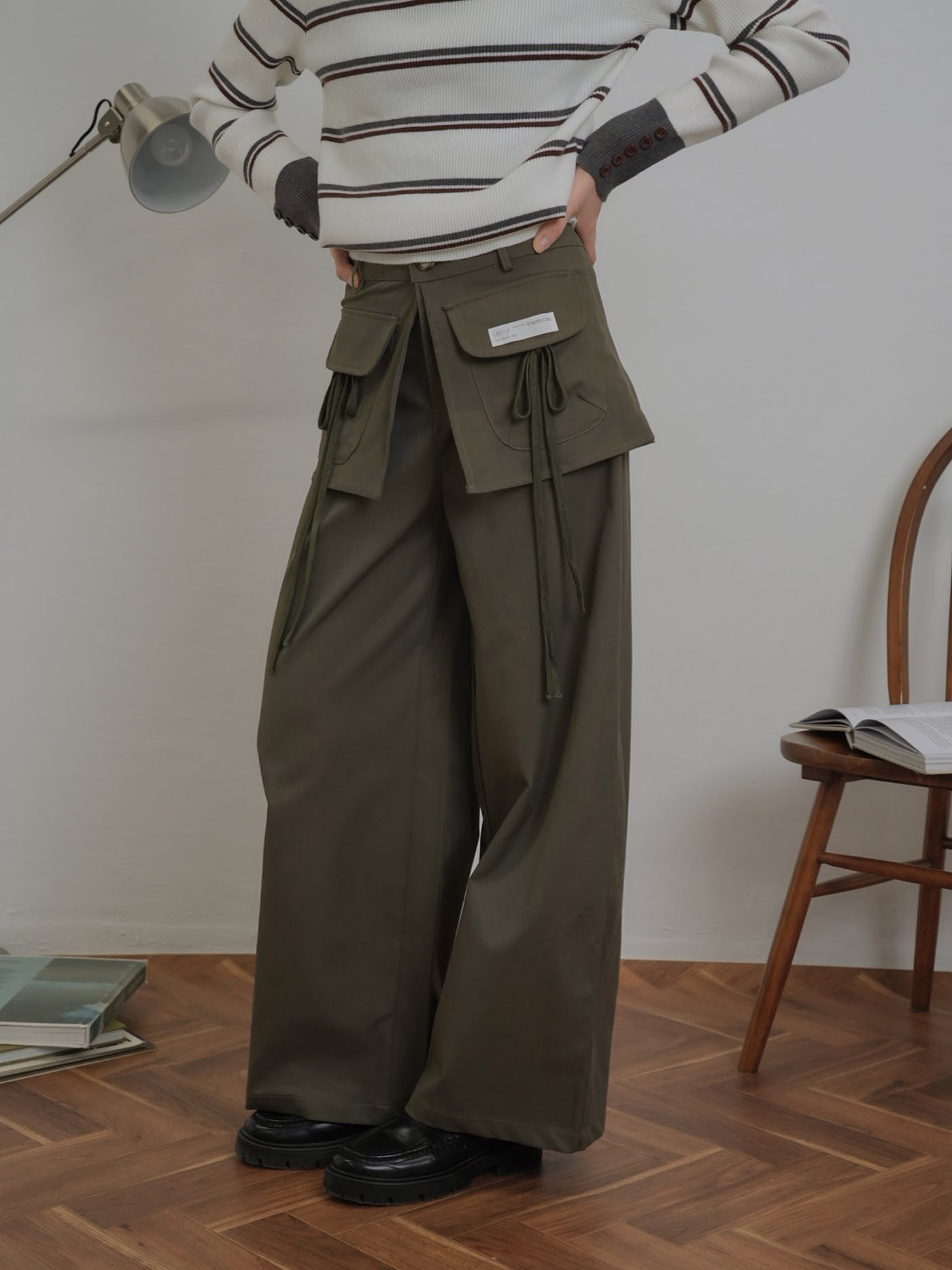 ワイド カーゴパンツ 大人カジュアル レディース Uenui