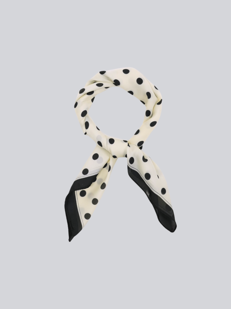 dot silk scarf