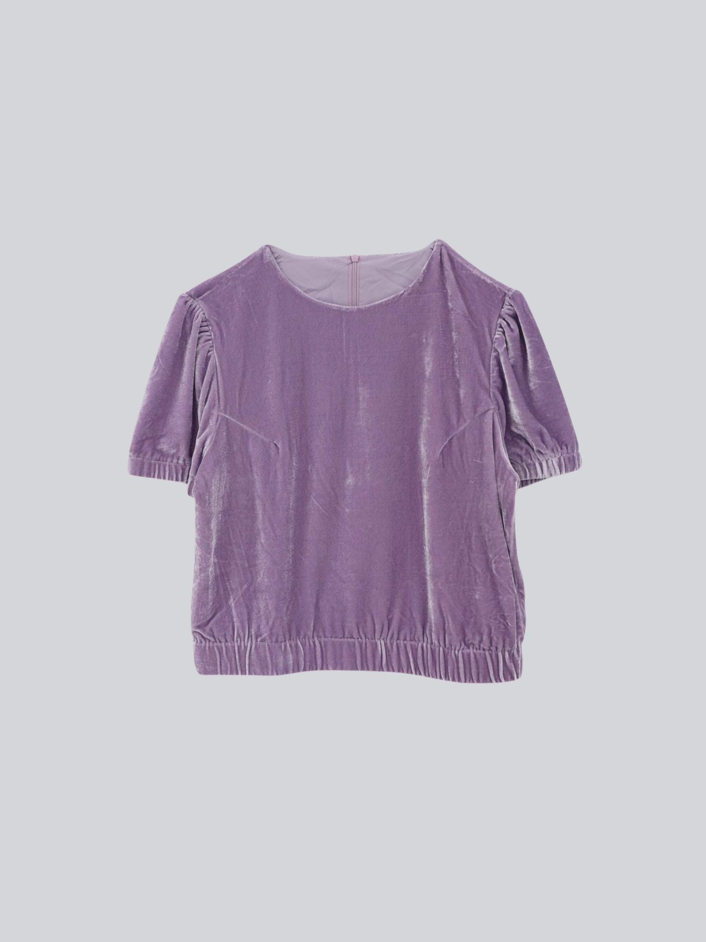 velour puff sleeve top