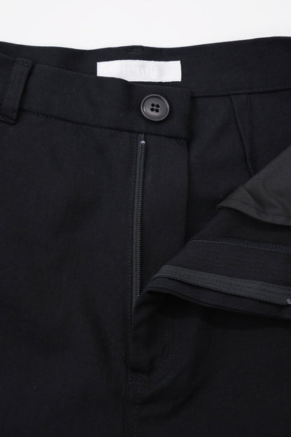 fake leather switching pants