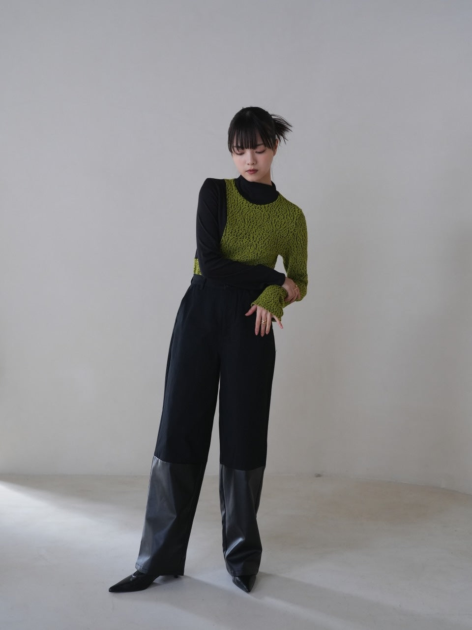 【 12月下旬発送予定 】docking knit tops