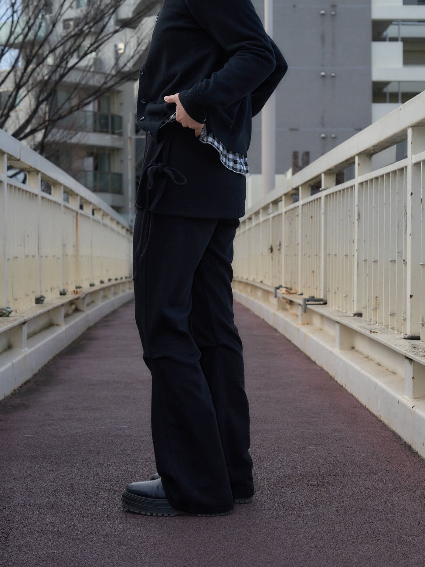 レイヤード フレアパンツ 大人カジュアル レディース Uenui