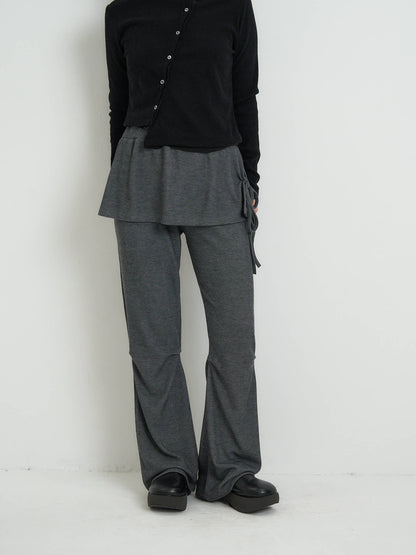 layered flare pants