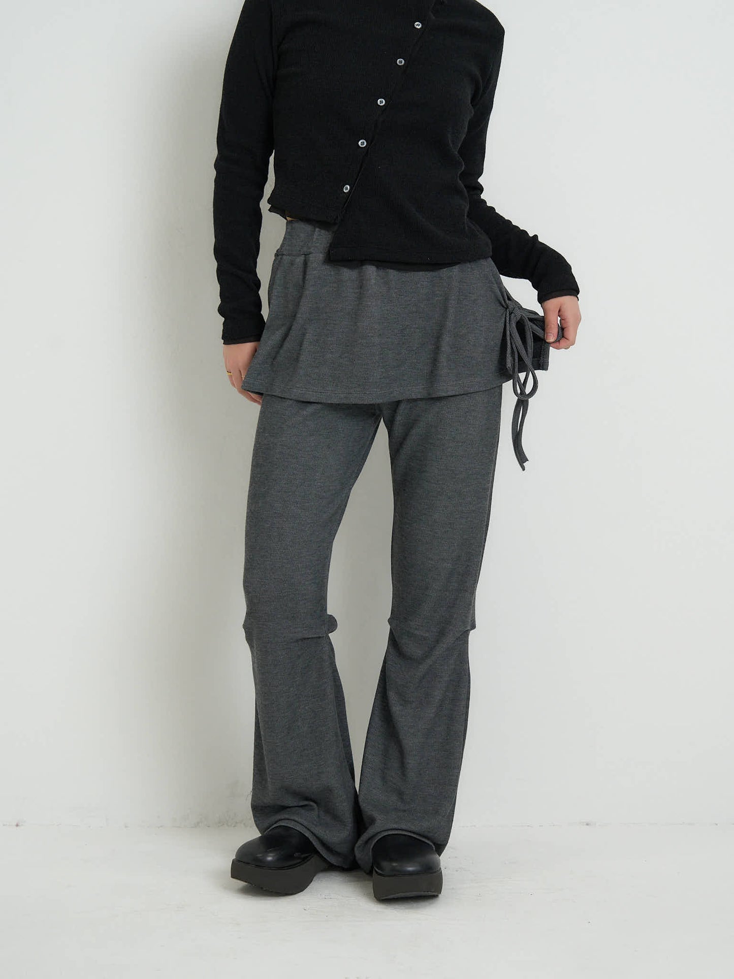 layered flare pants