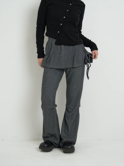 layered flare pants