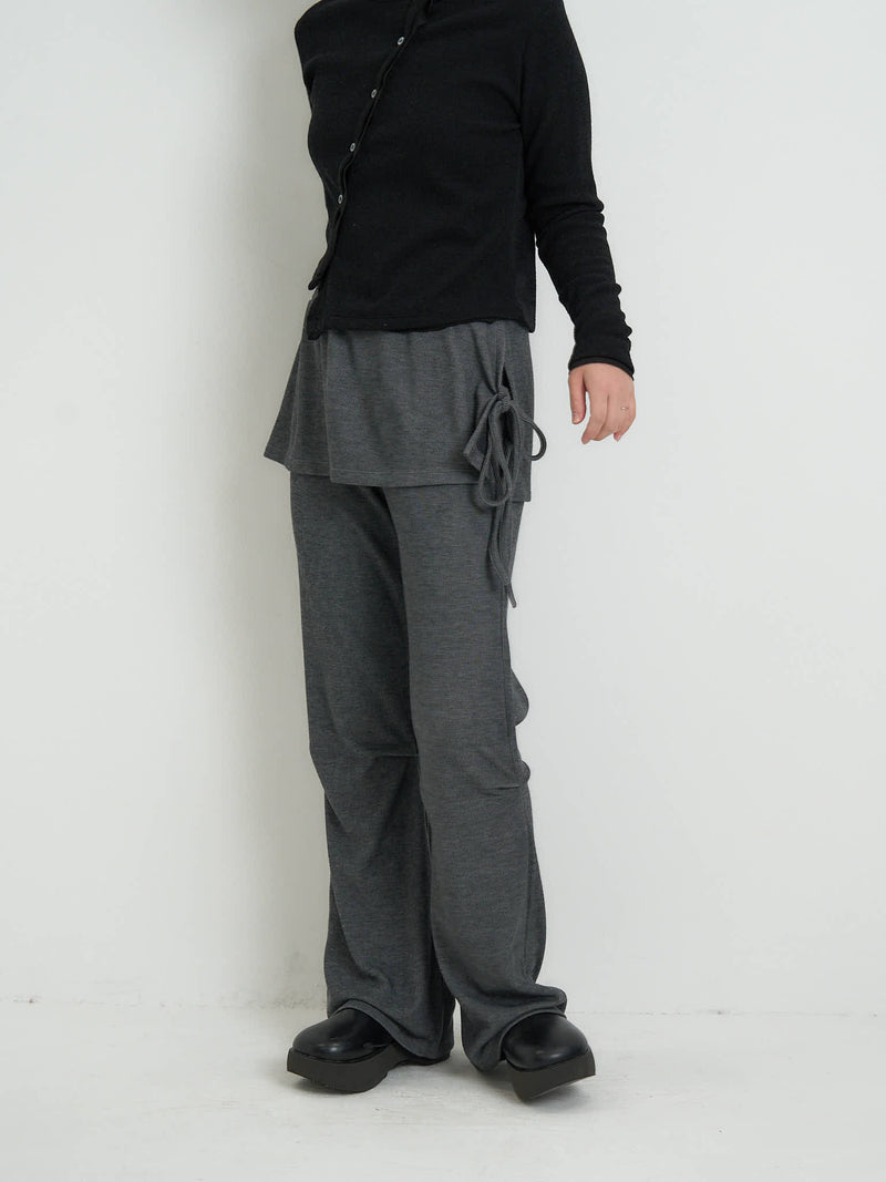 layered flare pants