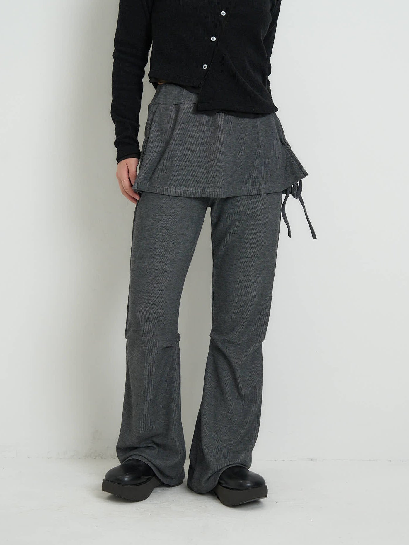 layered flare pants