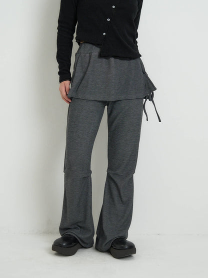 layered flare pants