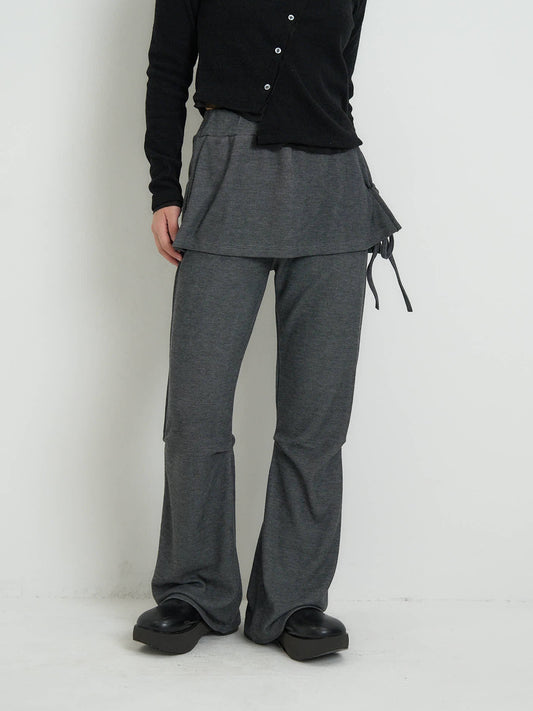 layered flare pants