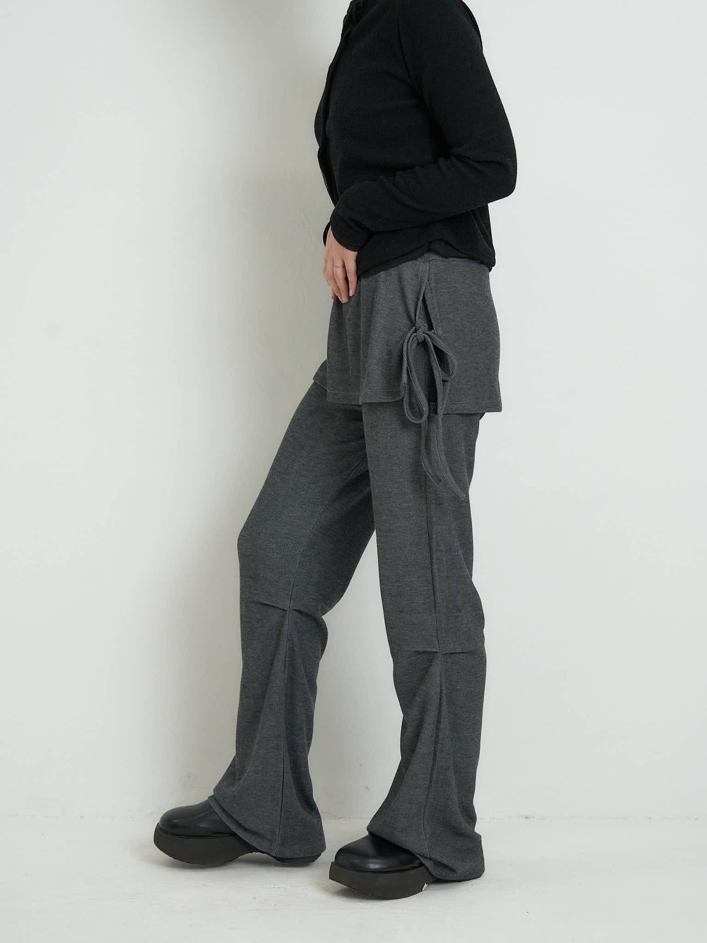 layered flare pants
